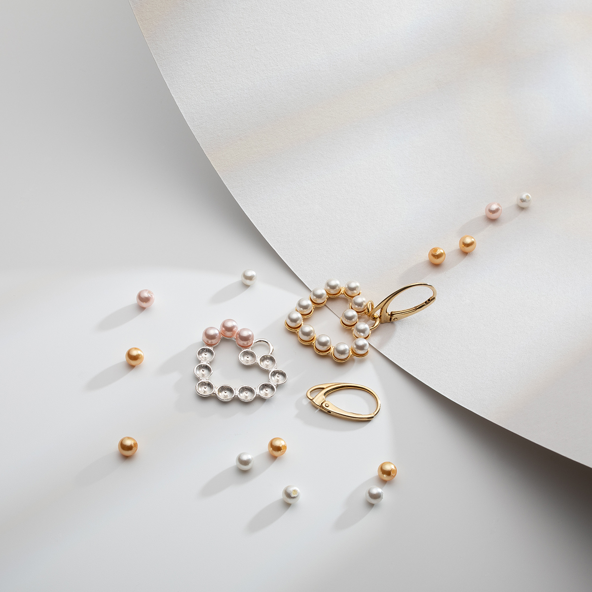 silver heart earrings