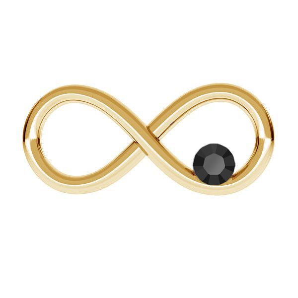 infinity pendant with black stone