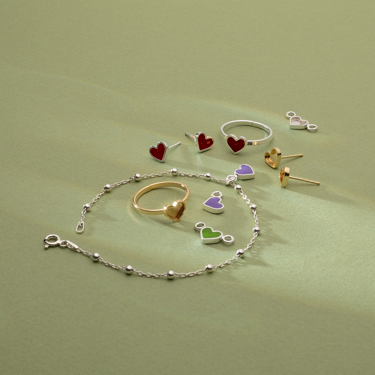 silver heart bracelet