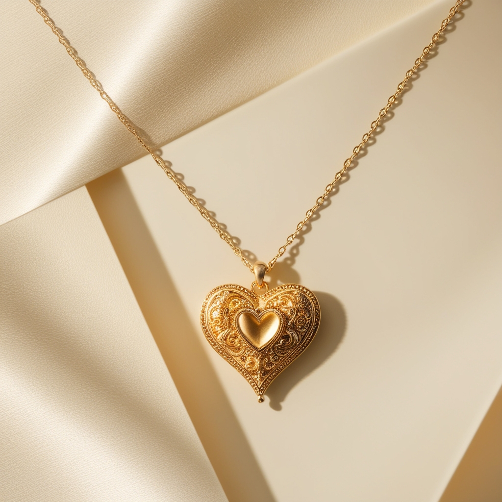 double heart necklace